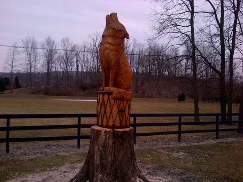 W and W Nursery Wolf Carving Mar